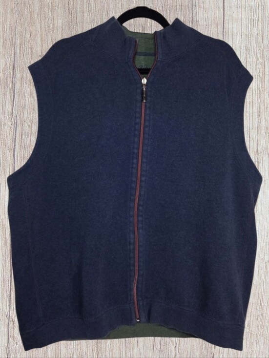 Tommy Bahama Other - Tommy Bahama Navy Blue Zip-Front Vest